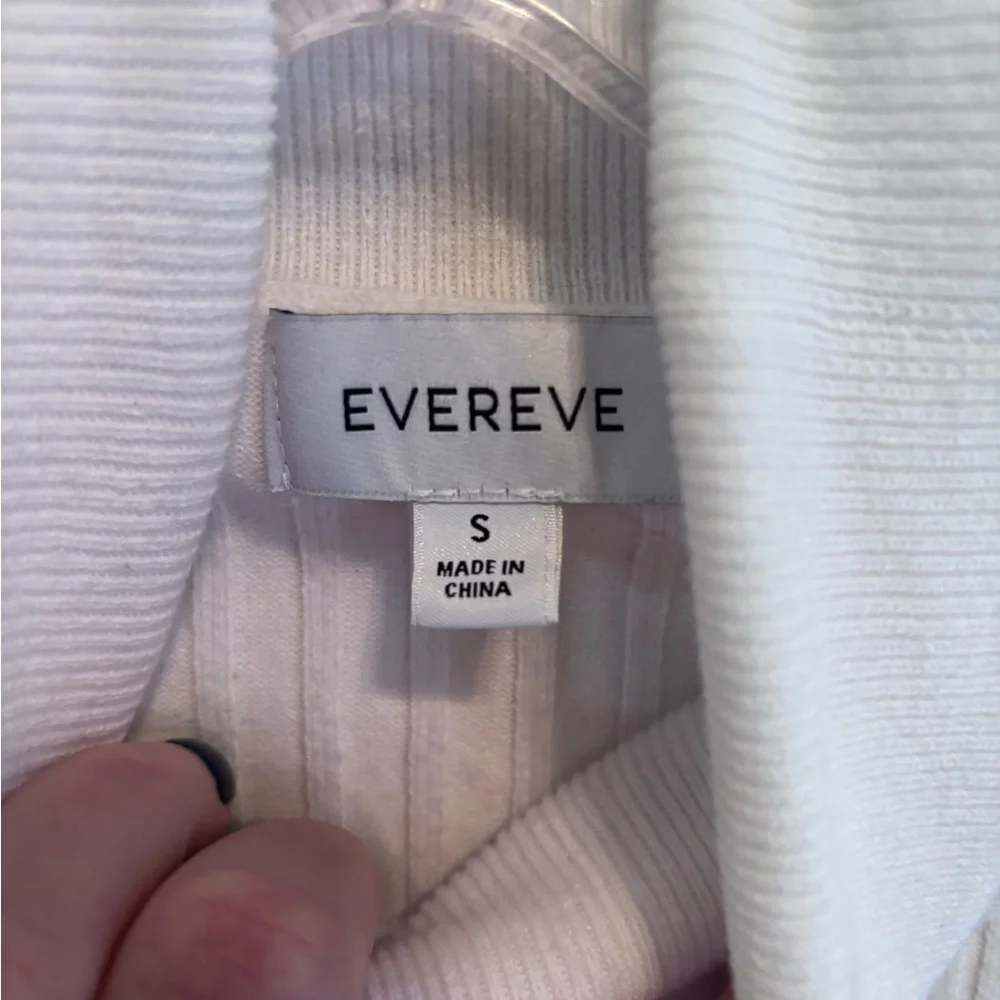 Evereve Black & White Striped Turtleneck Sweater - Picture 6 of 7